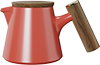 800ml Climber Tea Pot TPA800-03A Red