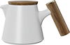 800ml Climber Tea Pot TPA800-03A White