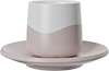 Two-Tone Double Walled 150ml Cup and Saucer CM150-01L Pinkish Grey