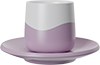 Two-Tone Double Walled 150ml Cup and Saucer CM150-01L Purple