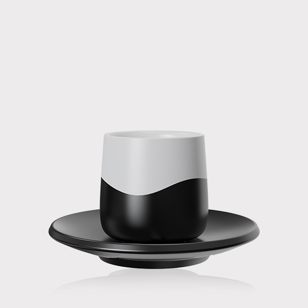 Two-Tone Double Walled 150ml Cup and Saucer CM150-01L