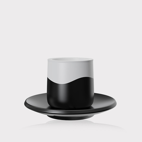 Two-Tone Double Walled 230ml Cup and Saucer CM230-01L