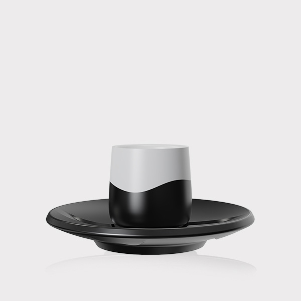 Two-Tone Double Walled 80ml Cup and Saucer CM80-01L