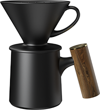 Vigor Dripper Coffee Mug Set CZ-01A Black