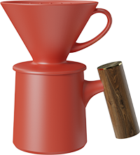Vigor Dripper Coffee Mug Set CZ-01A Red