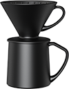 Vigor Dripper Coffee Mug Set CZ-01B Black