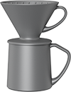 Vigor Dripper Coffee Mug Set CZ-01B Gray
