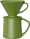 Vigor Dripper Coffee Mug Set CZ-01B Green