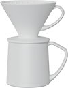 Vigor Dripper Coffee Mug Set CZ-01B White
