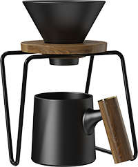 Vigor Dripper Coffee Mug Set CZ-04E Black