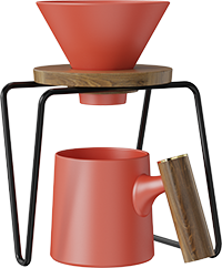 Vigor Dripper Coffee Mug Set CZ-04E Red