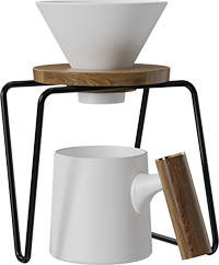 Vigor Dripper Coffee Mug Set CZ-04E White