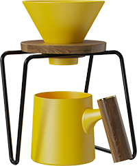 Vigor Dripper Coffee Mug Set CZ-04E Yellow
