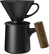Vigor-V60 Dripper Coffee Mug Set CZ-01A Black