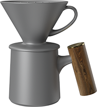 Vigor-V60 Dripper Coffee Mug Set CZ-01A Gray