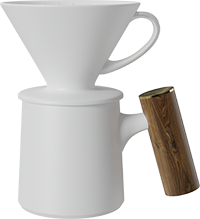 Vigor-V60 Dripper Coffee Mug Set CZ-01A White