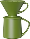 Vigor-V60 Dripper Coffee Mug Set CZ-01B Green