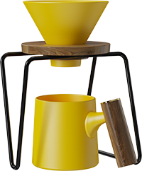 Vigor-V60 Dripper Coffee Mug Set CZ-04E Yellow
