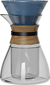 XS Double-Wall Glass Coffee Server Set CPC450-01A Dark Blue