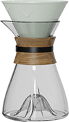 XS Single-Wall Glass Coffee Server Set XS600-01A Mugwort Green