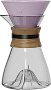 XS Single-Wall Glass Coffee Server Set XS600-01A Purple
