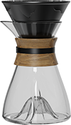 XS Single-Wall Glass Coffee Server Set XS600-01A Black