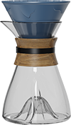 XS Single-Wall Glass Coffee Server Set XS600-01A Dark Blue