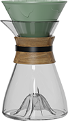 XS Single-Wall Glass Coffee Server Set XS600-01A Green