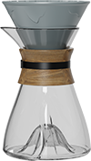 XS Single-Wall Glass Coffee Server Set XS600-01A Grey