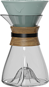 XS Single-Wall Glass Coffee Server Set XS600-01A Light Grey
