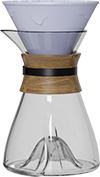 XS Single-Wall Glass Coffee Server Set XS600-01A Light Purple