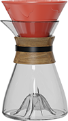 XS Single-Wall Glass Coffee Server Set XS600-01A Red