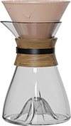 XS Single-Wall Glass Coffee Server Set XS600-01A Rose Beige