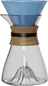 XS Single-Wall Glass Coffee Server Set XS600-01A Sapphire Blue
