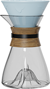 XS Single-Wall Glass Coffee Server Set XS600-01A Sky Blue