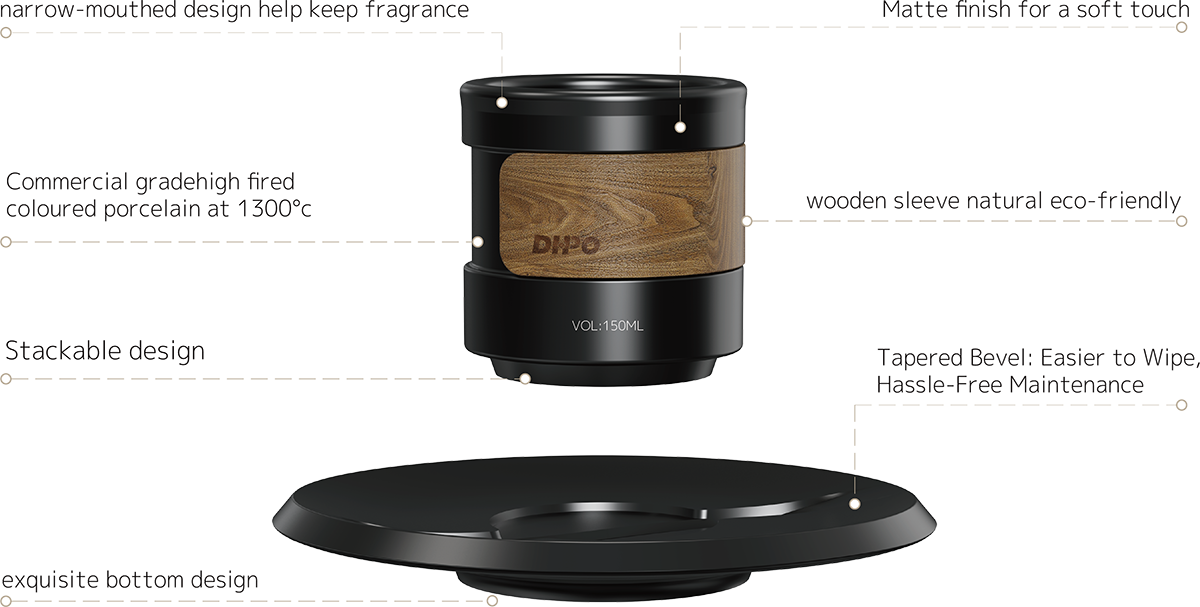 Zen Ceramic Coffee Cup and Saucer CM150-01C